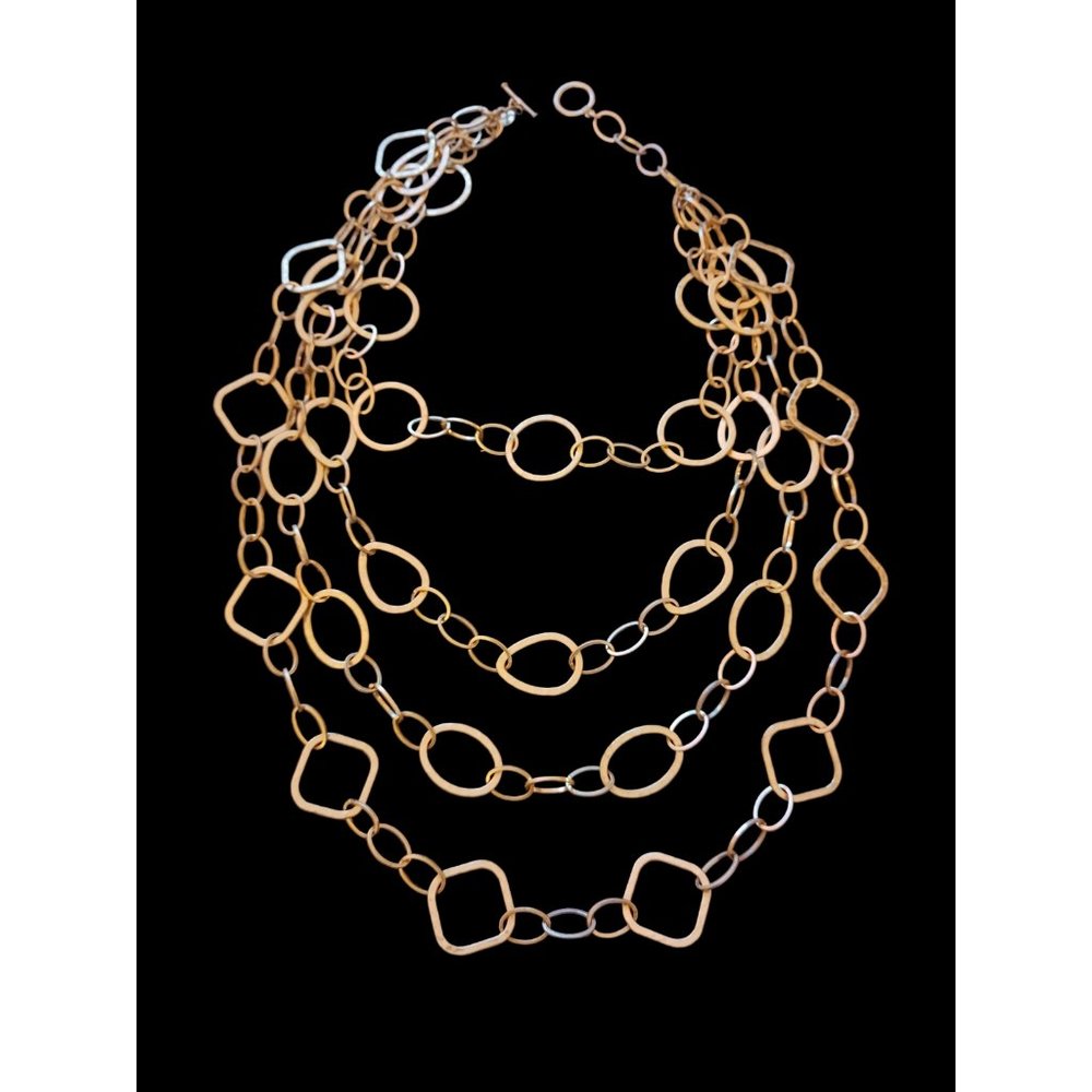 Boheme 4 Layer Gold Tone Chain Link Necklace 23.5"